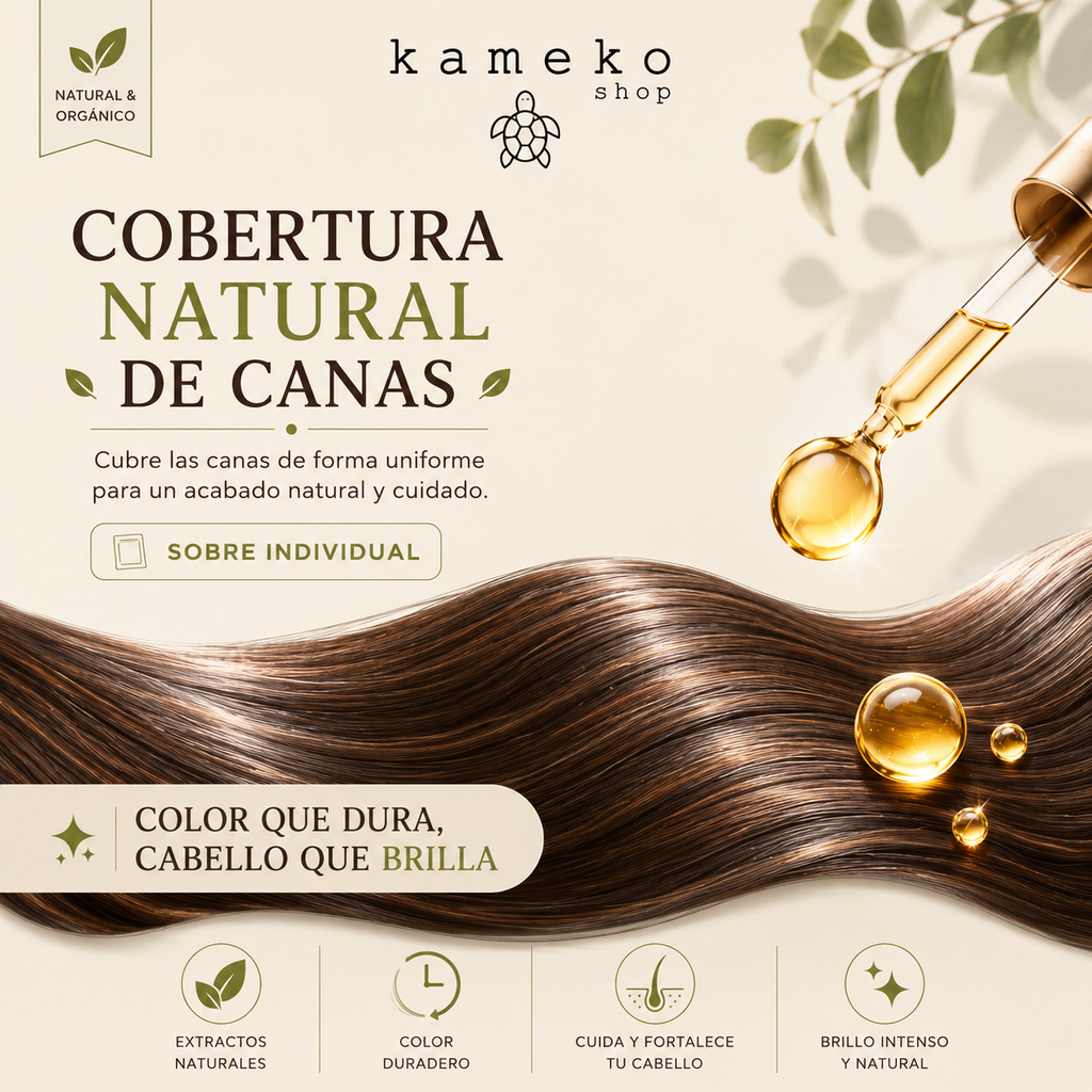 Champú Tinte Colorante Marrón o Negro 3 en 1 para Cabello – Cubre Canas en 10-15 Minutos – Color Natural, Brillo y Cuidado Capilar Sin Amoniaco