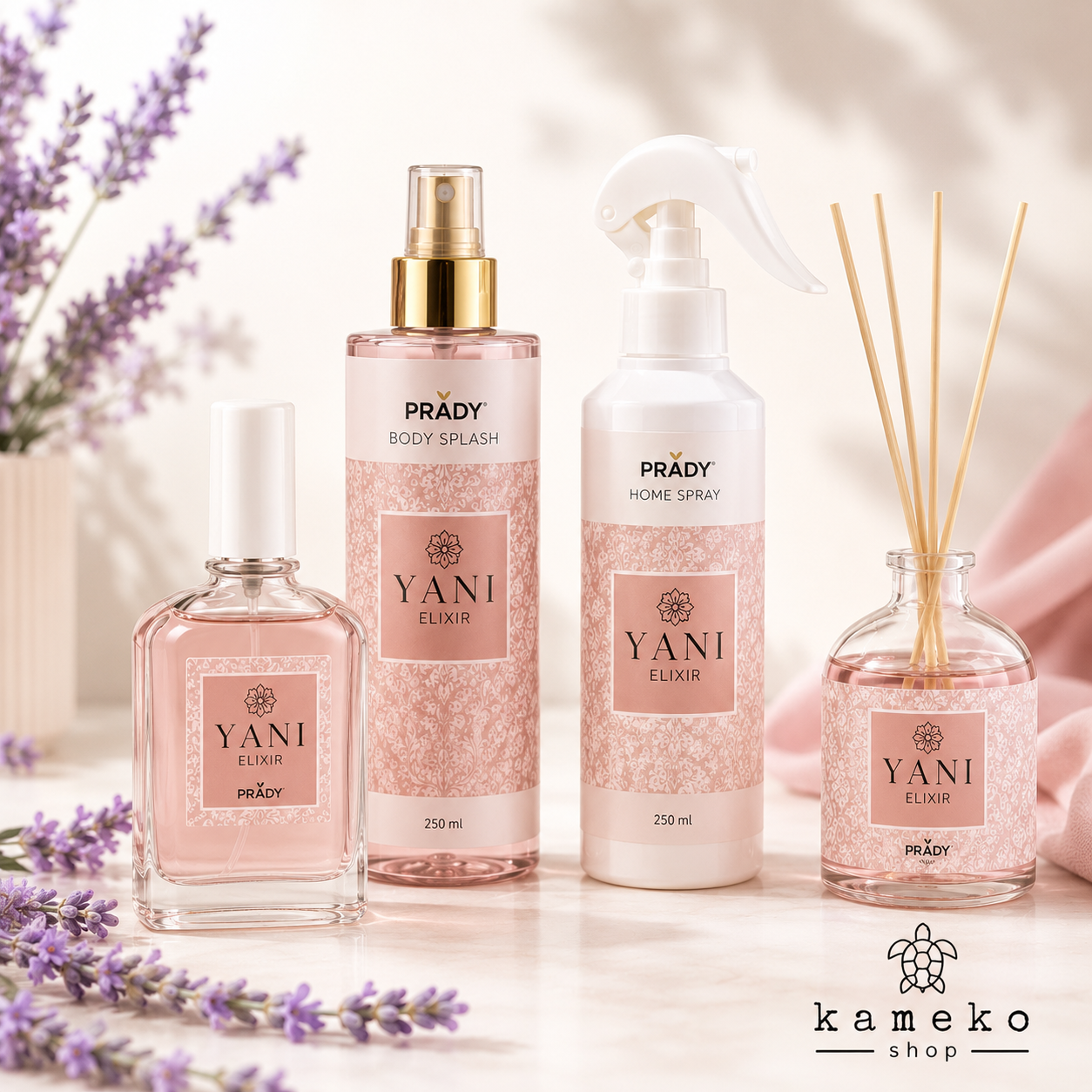 Yani Elixir Set Fragancia 4 en 1 Prady – Perfume, Bruma y Ambientadores | Idea de Regalo