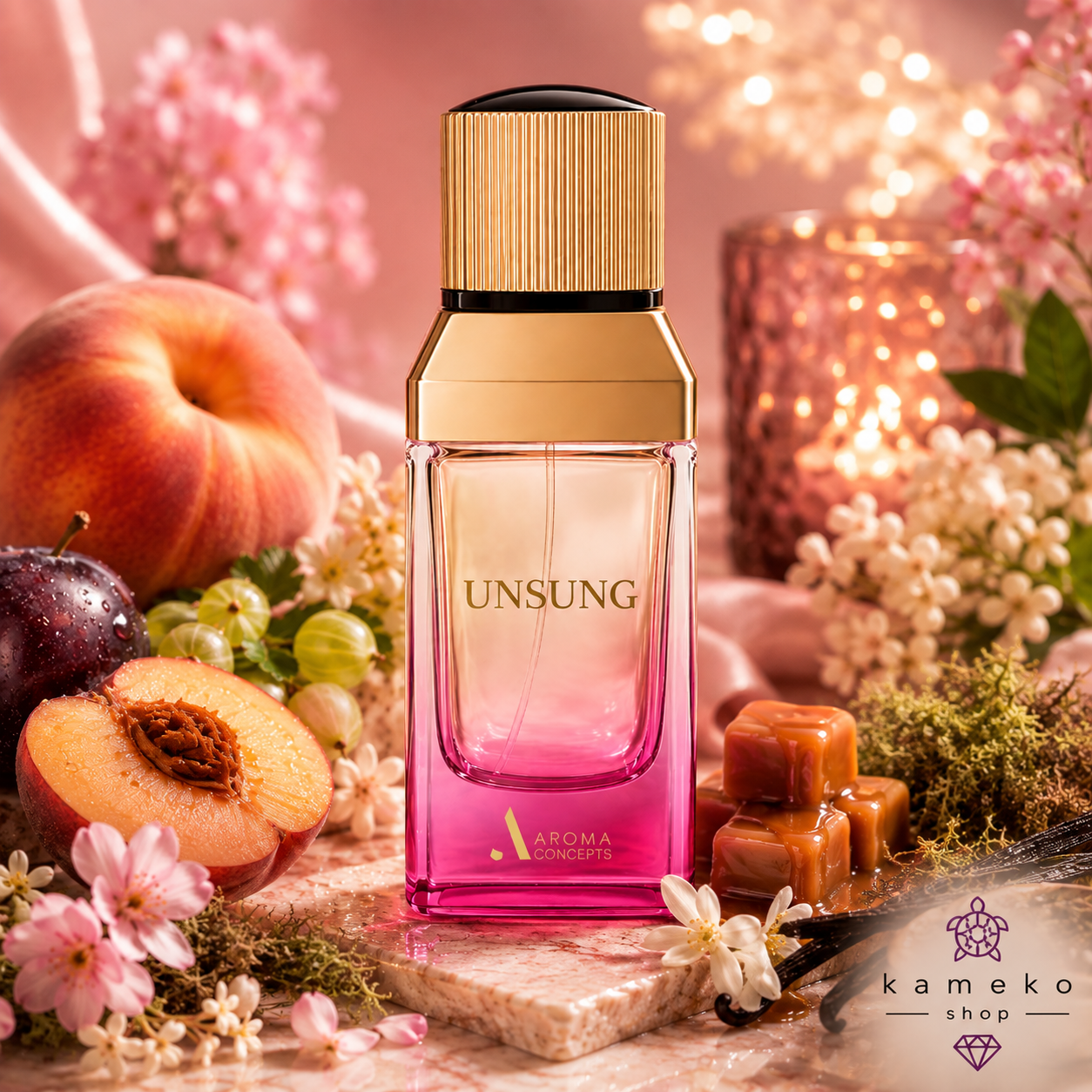 🍑 Unsung – Aroma Concepts | Eau de Parfum | Ciruela, Melocotón, Caramelo y Vainilla
