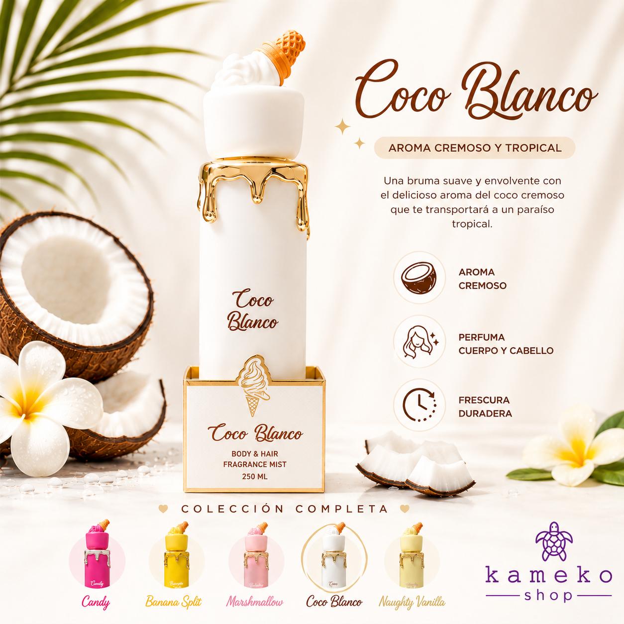 Bruma cuerpo y pelo | Variantes Gourmand | Candy, Banana Split, Marshmallow, Coco Blanco, Naughty Vanilla o Colección Completa