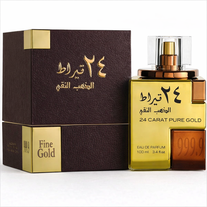 Lattafa 24 Carat Pure Gold – Perfume Árabe Unisex Intenso y Oriental | Eau de Parfum 100 ml