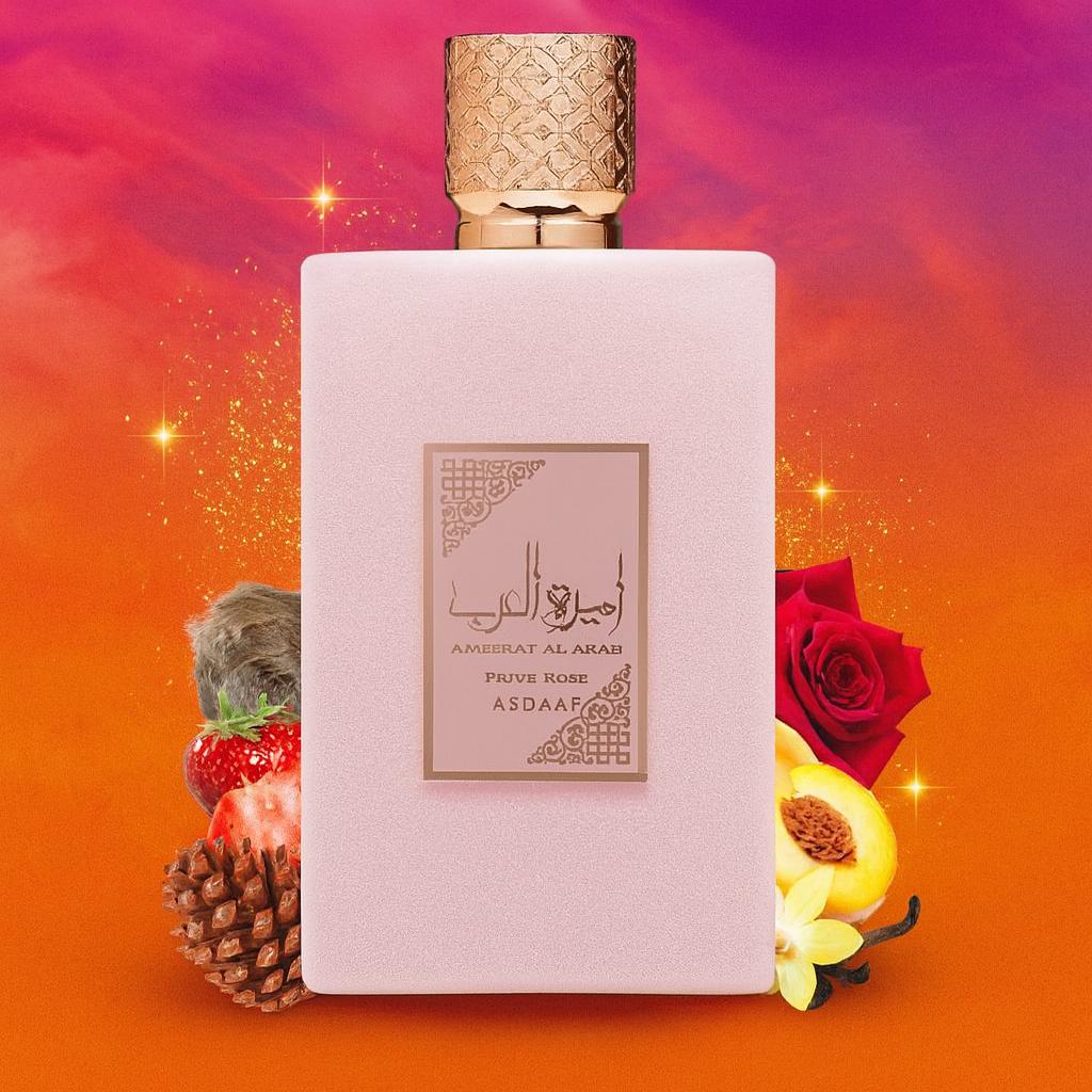 Ameerat Al Arab Prive Rose Spray 100 ml Aroma árabe de lujo y elegancia