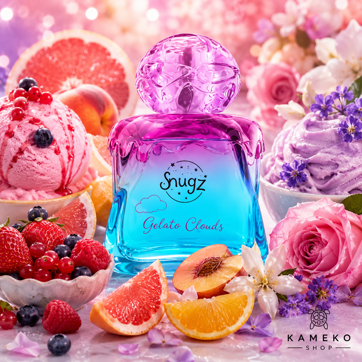 Gelato Clouds Snugz- Perfume floral y frutal, suave, luminosa y delicadamente dulce