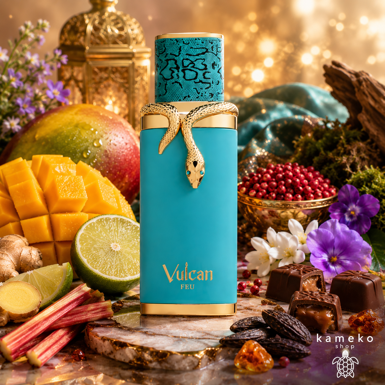 Vulcan Feu Eau de Parfum - Fragancia Unisex Intensa y Sofisticada con Notas de Mango y Jazmín