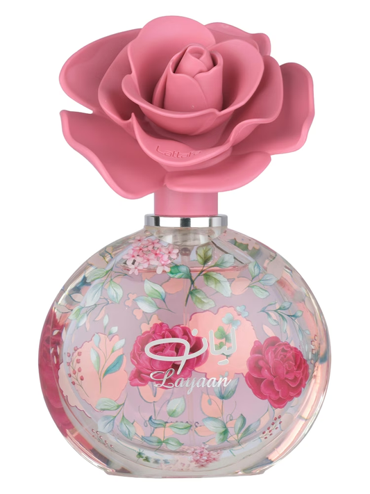 Lattafa Layaan Eau de Parfum para Mujer 75 ml – Perfume Árabe Floral Frutal