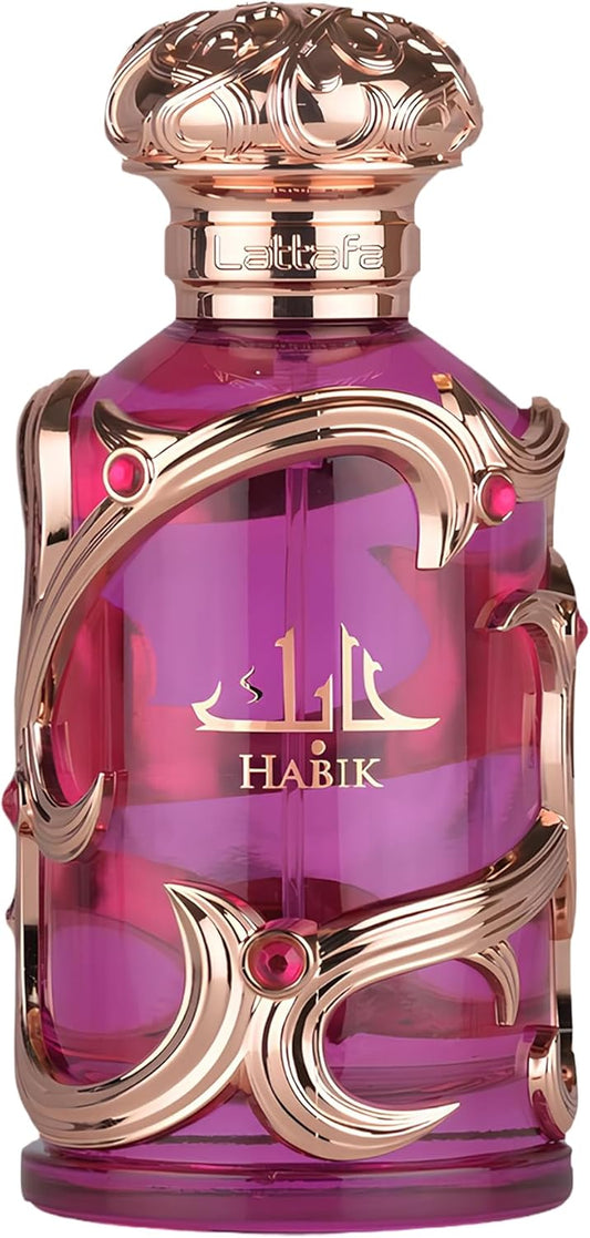 Perfume Árabe Lattafa Habik – Eau de Parfum para Mujer | Floral, Afrutado y Almizclado · 100 ml