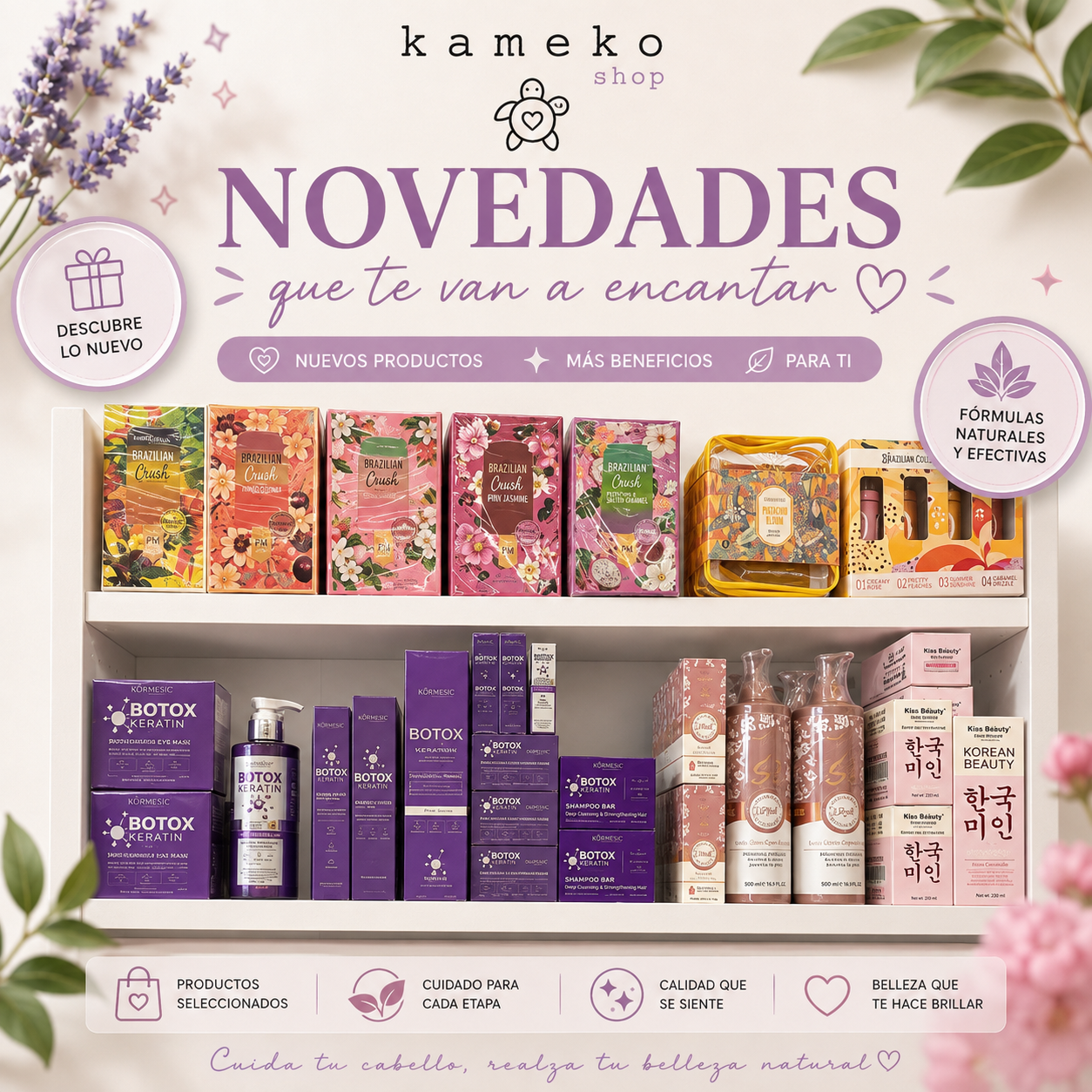 Caja NOVEDADES KAMEKO  Unisex – Pack 7 Productos Belleza y Hogar Hombre y Mujer