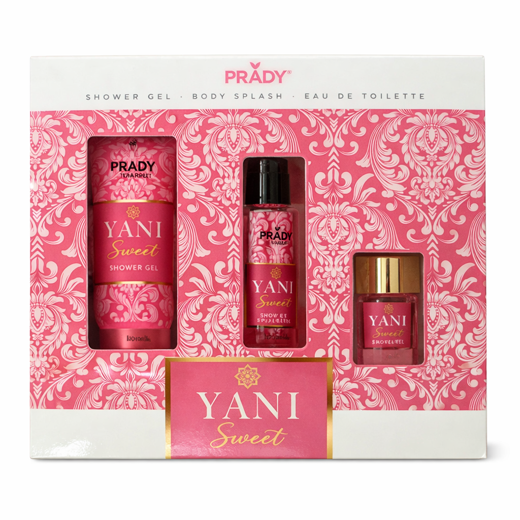 Set Body Care Yani Sweet Prady Mujer – Eau de Toilette 50 ml + Body Splash 75 ml + Gel de Ducha 100 ml