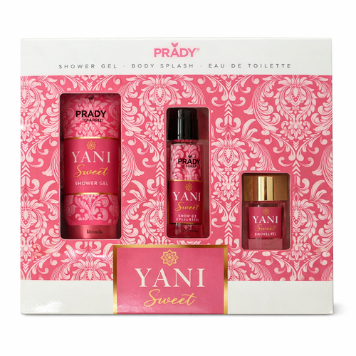 Set Body Care Yani Sweet Prady Mujer – Eau de Toilette 50 ml + Body Splash 75 ml + Gel de Ducha 100 ml