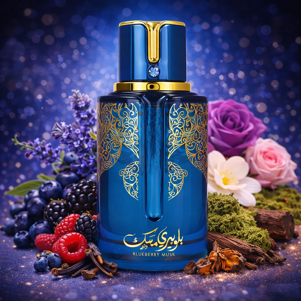 Perfume Árabe Blueberry Musk Arabiyat Prestige – Eau De Parfum Unisex 100 ml – Fragancia Frutal Floral con Moras Azules, Frambuesa, Vainilla y Pachulí