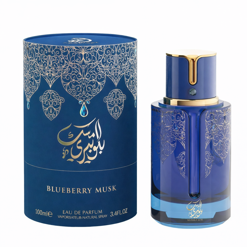 Perfume Árabe Blueberry Musk Arabiyat Prestige – Eau De Parfum Unisex 100 ml – Fragancia Frutal Floral con Moras Azules, Frambuesa, Vainilla y Pachulí