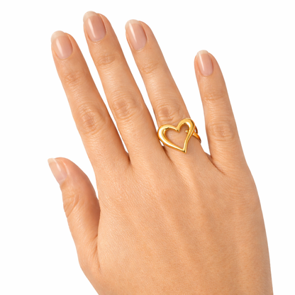 Anillo Ovalado Dorado Ajustable con Diseño Radiante para Mujer Elegante y Moderno