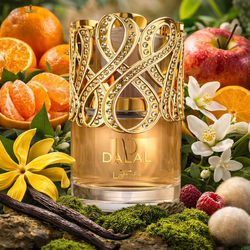Lattafa Dalal Eau de Parfum Mujer 100 ml – Perfume Floral Frutal Gourmand