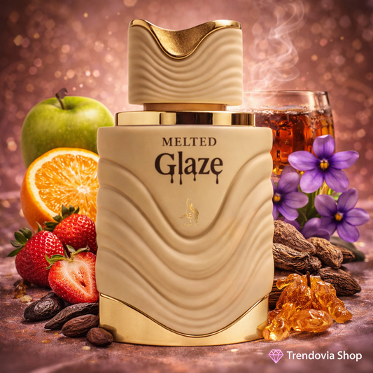 Perfume Árabe Melted Glaze Al Absar Eau de Parfum 100 ml Unisex – Fragancia Dulce Afrutada con Almizcle, Ámbar y Tonka