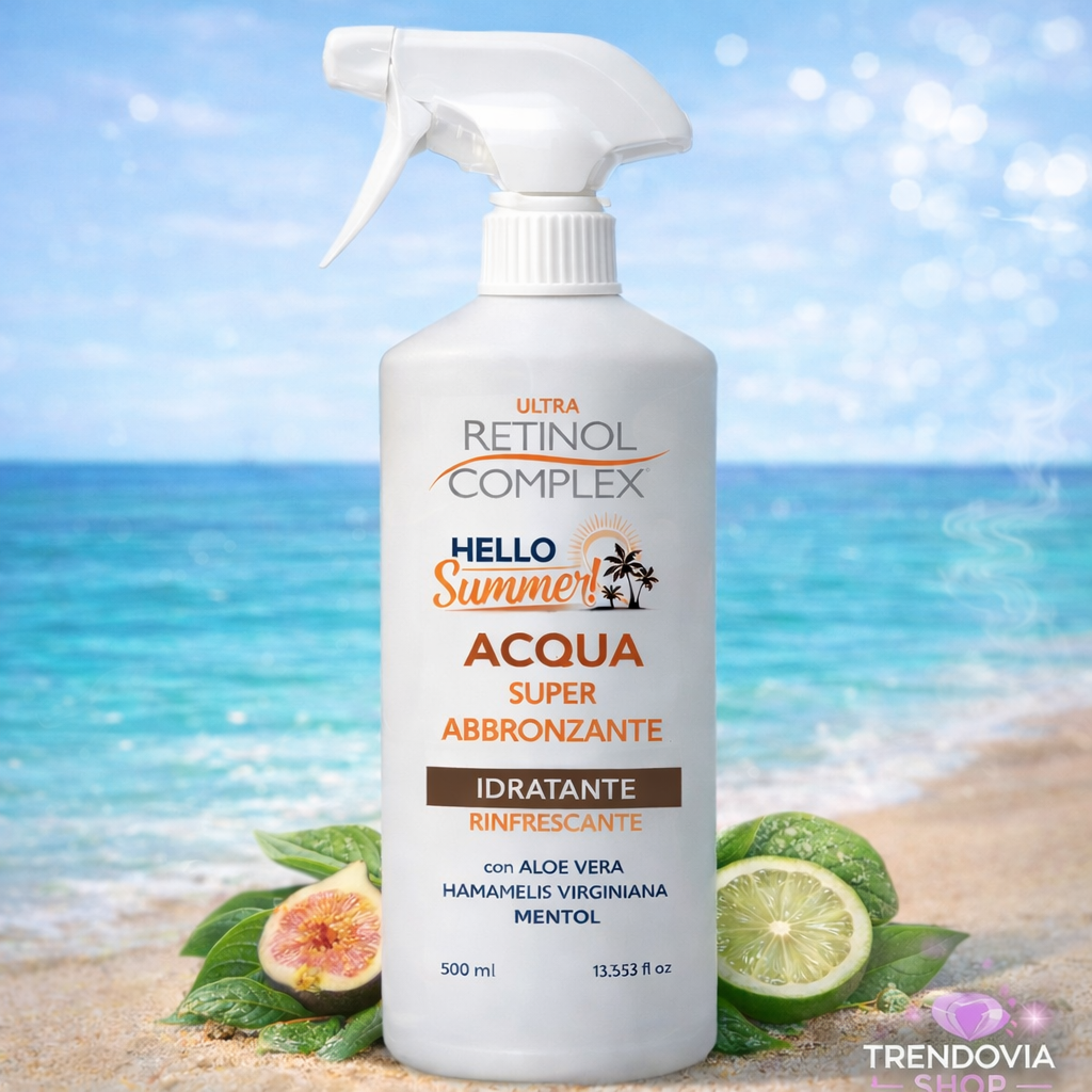 Agua Super Bronceadora Hidratante 400 ml | Aloe Vera, Hamamelis y Mentol Refrescante