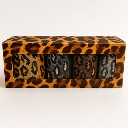 Calcetines Leopardo Brilli Brilli - Diseño Exclusivo con Patrón de Leopardo - Paquete de  4 Piezas