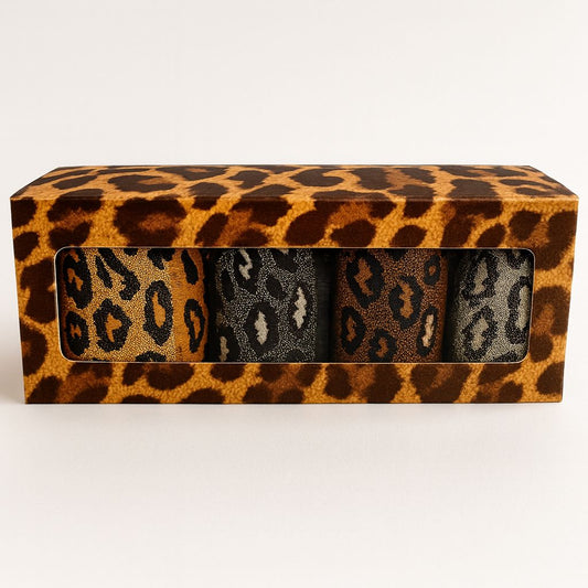 Calcetines Leopardo Brilli Brilli - Diseño Exclusivo con Patrón de Leopardo - Paquete de  4 Piezas
