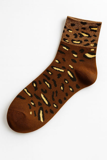 Calcetines Leopardo Brilli Brilli - Diseño Exclusivo con Patrón de Leopardo - Paquete de  4 Piezas