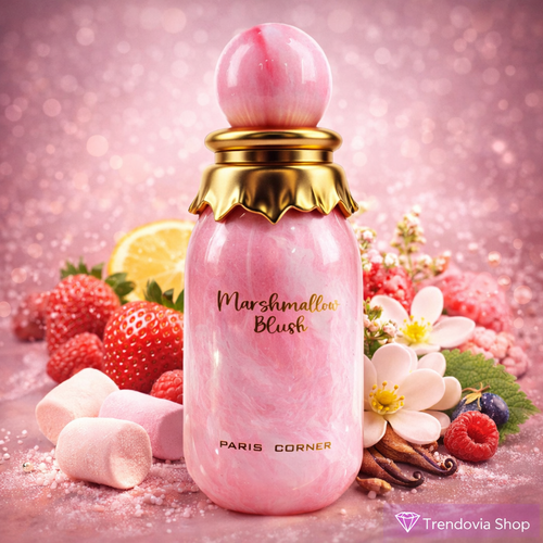 Perfume Árabe Marshmallow Blush 100 ml – Paris Corner | Fragancia Dulce Afrutada Unisex con Notas de Fresa, Malvavisco y Almizcle