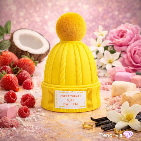Perfume Árabe Naseem Sweet Treats In Bed – Eau De Parfum Unisex 80 ml – Dulce Gourmand con Fresa, Marshmallow y Vainilla