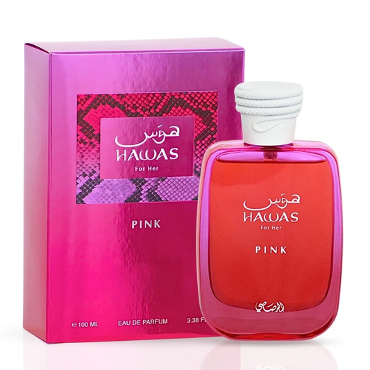 Hawas Pink by Rasasi – Perfume Árabe para Mujer | Familia Olfativa Oriental Vainilla