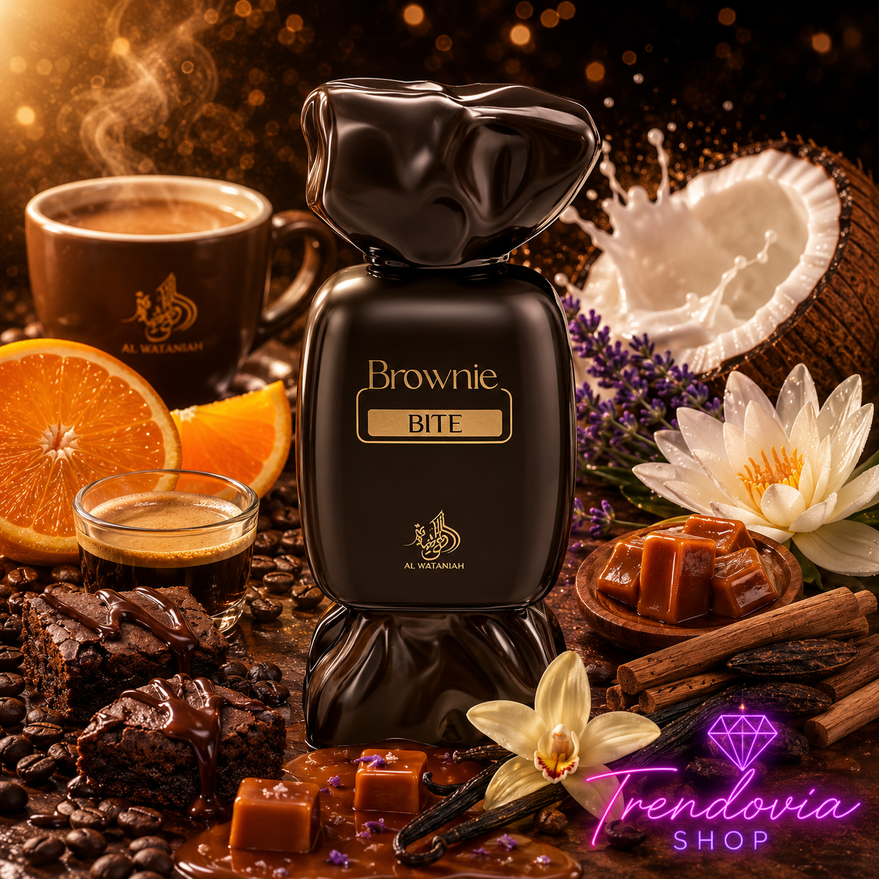🍫✨ Al Wataniah Munchies Brownie Bite – Perfume Árabe Unisex 100 ml