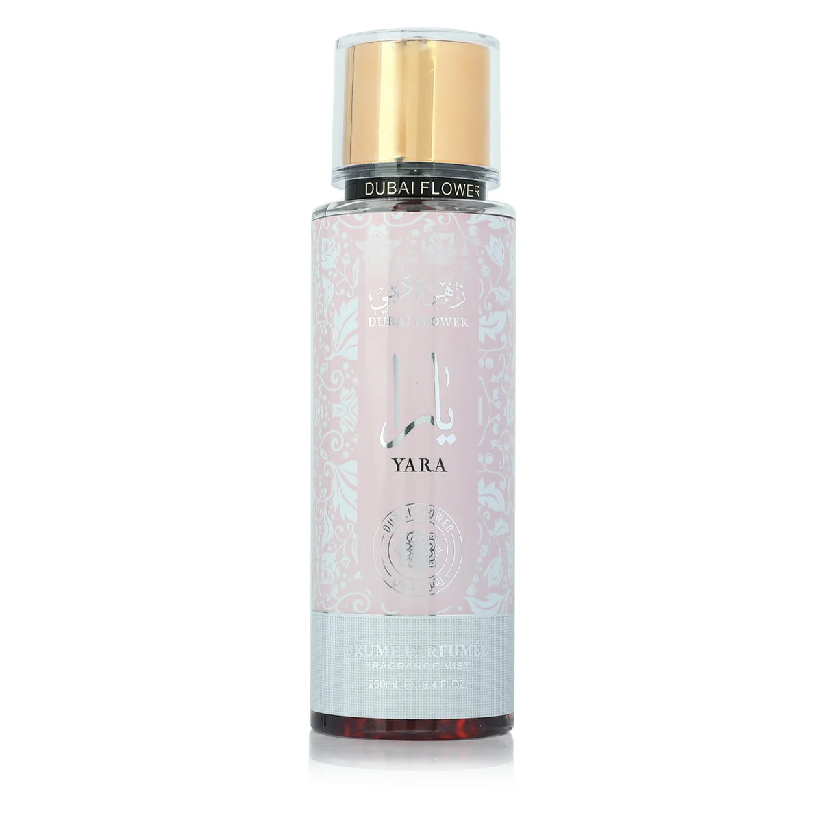 Bruma de Perfume Árabe Yara Rosa Dubai Flower – Fragancia Dulce Floral con Vainilla y Almizcle – 250 ml
