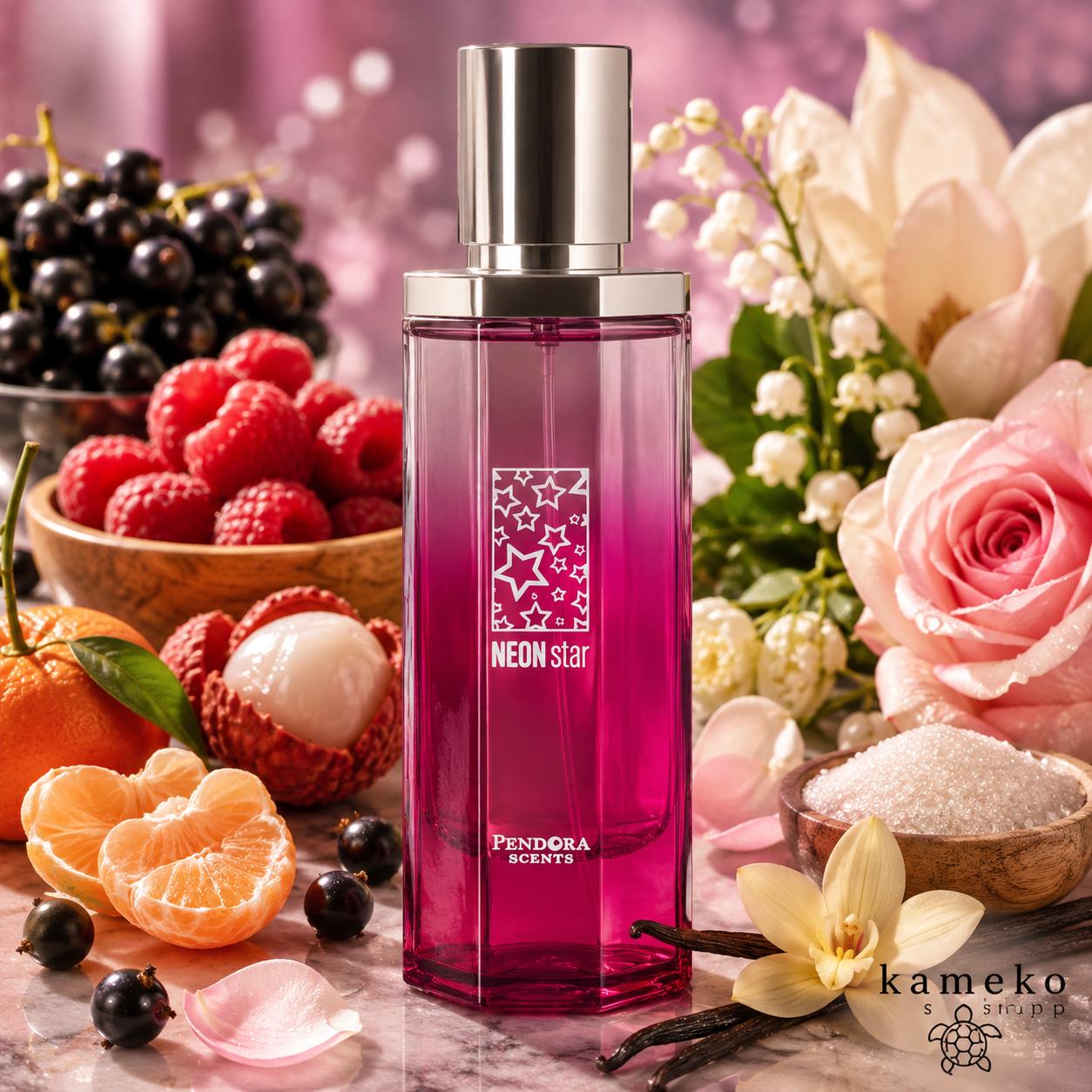 Neon Star – Pendora Scents | Perfume Árabe para Mujer | Frutal, Floral, Dulce y Avainillado