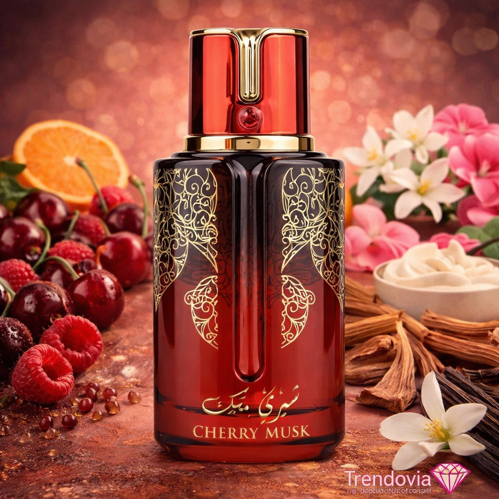 Perfume Árabe Cherry Musk Arabiyat Prestige Eau de Parfum 100 ml – Dulce, Cremoso y Frutal con Cereza, Vainilla y Sándalo