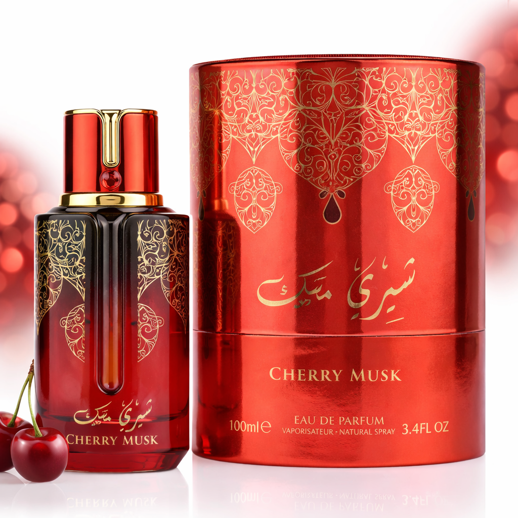 Perfume Árabe Cherry Musk Arabiyat Prestige Eau de Parfum 100 ml – Dulce, Cremoso y Frutal con Cereza, Vainilla y Sándalo