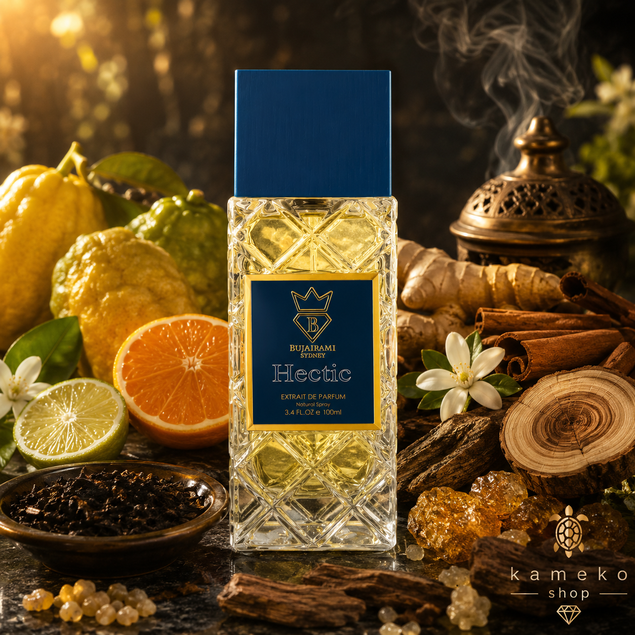 Hectic Extrait de Parfum – Bujairami | Perfume  Unisex | Cítrico, Especiado, Té Negro