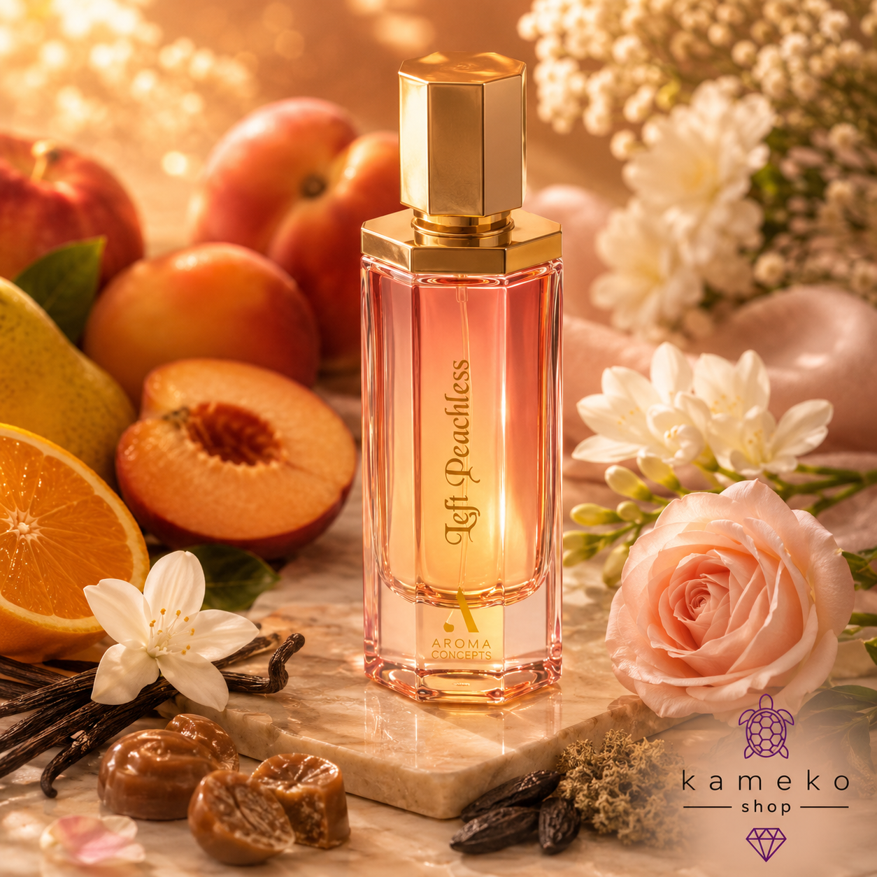 🍑 Left Peachless – Aroma Concepts | Eau de Parfum Mujer 100 ml | Melocotón, Pera, Vainilla y Praliné