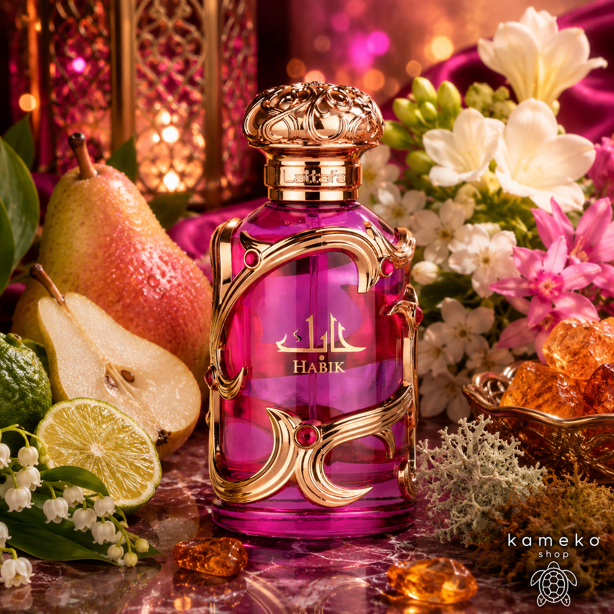 Perfume Árabe Habik – Eau de Parfum para Mujer | Floral, Afrutado y Almizclado · 100 ml