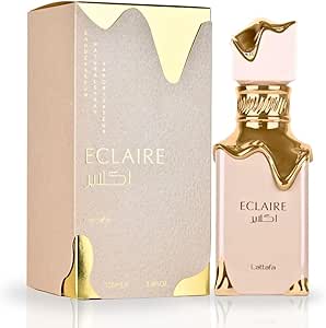 Perfume Árabe Eclaire 100 ml – Lattafa Perfumes | Fragancia Floral Gourmand Dulce con Notas de Caramelo, Miel, Vainilla y Praliné