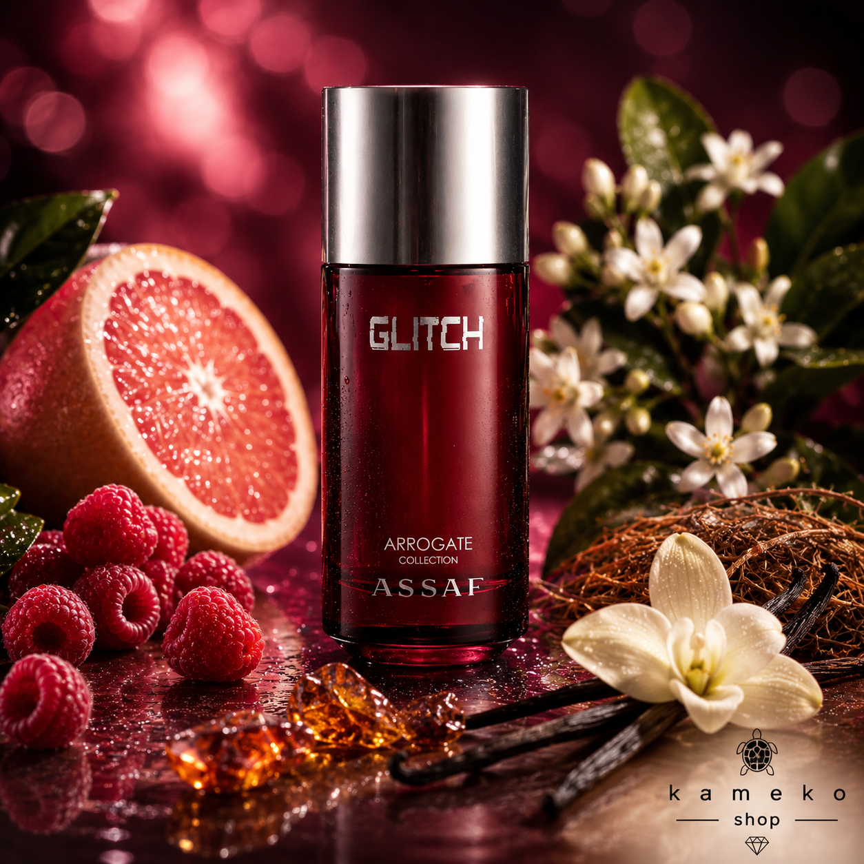 Glitch – ASSAF | Perfume Nicho 150 ml | Frambuesa, Flor de Azahar, Ambroxan y Vainilla