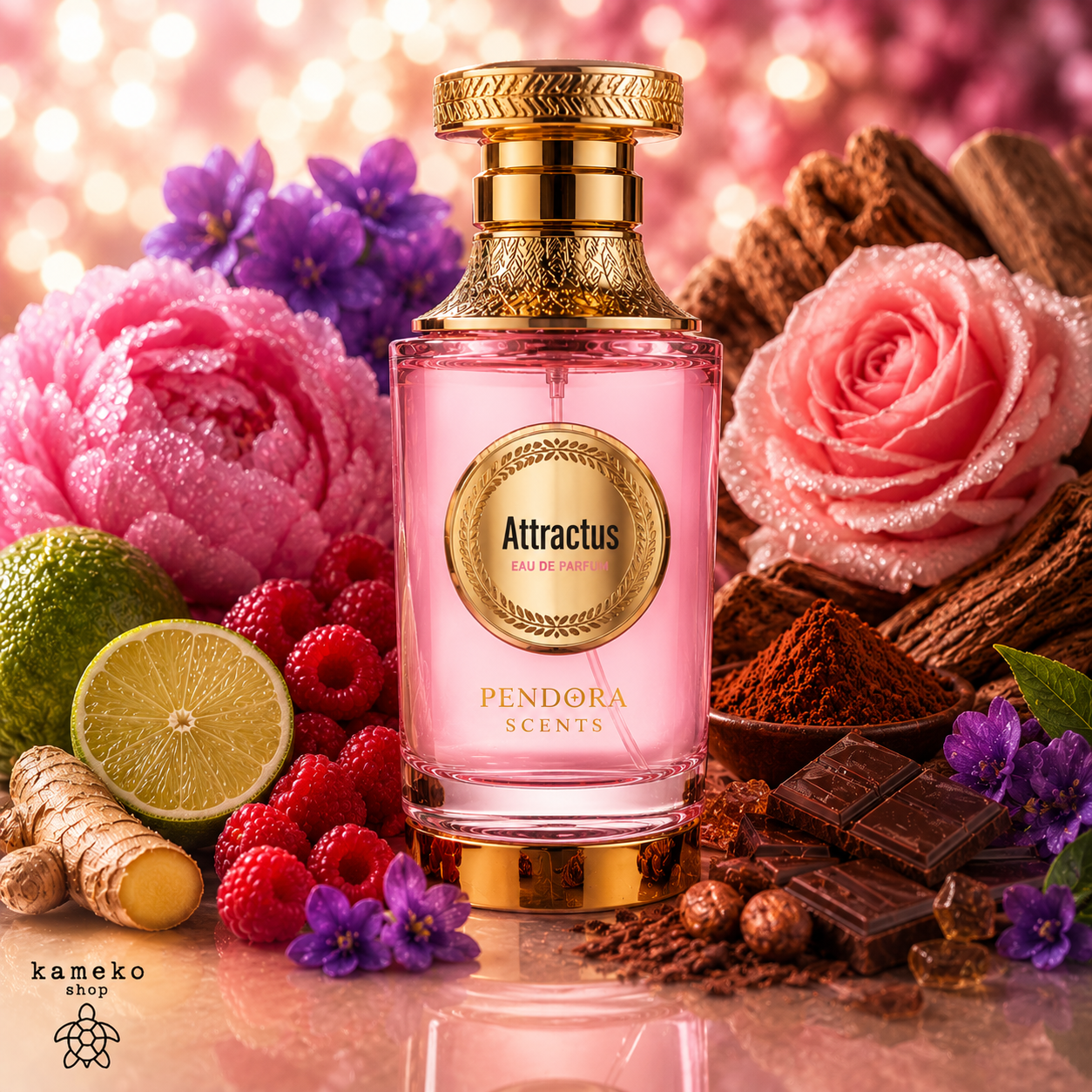 Attractus – Pendora Scents | Perfume Árabe Mujer | Frambuesa, Peonía, Cacao y Almizcle