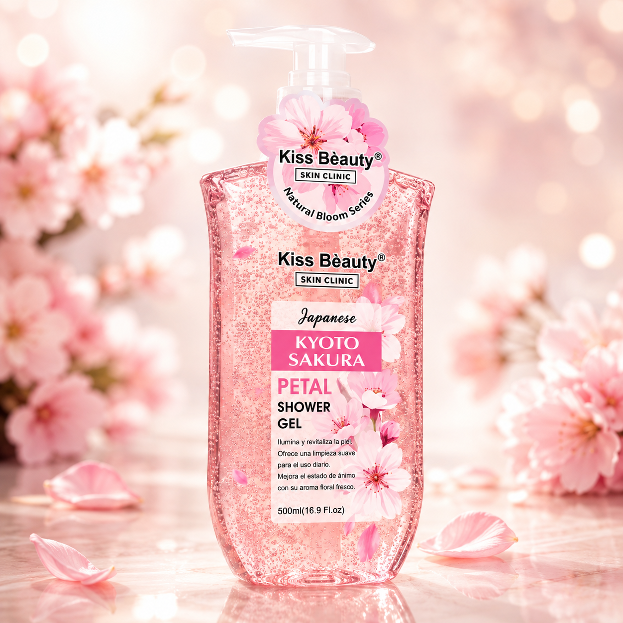 Gel de Ducha Floral 500 ml | Sakura, Lavanda, Rosa, Ylang Ylang y Flor de Azahar