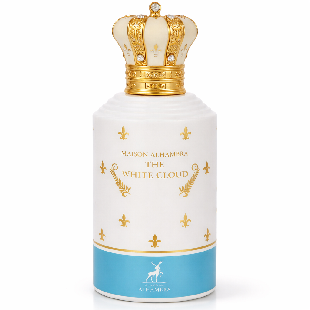 Perfume Árabe The White Cloud Maison Alhambra – Eau de Parfum 100ml Dulce y Cremoso con Almendra, Vainilla y Sándalo