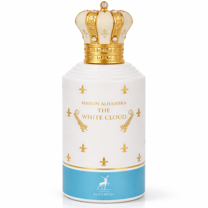 Perfume Árabe The White Cloud Maison Alhambra – Eau de Parfum 100ml Dulce y Cremoso con Almendra, Vainilla y Sándalo