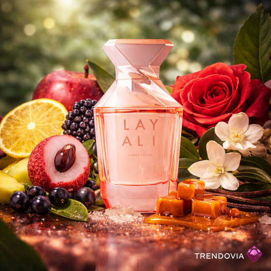 Layali Amber Lychee perfume árabe unisex 100 ml | Lichi Dulce y Vainilla