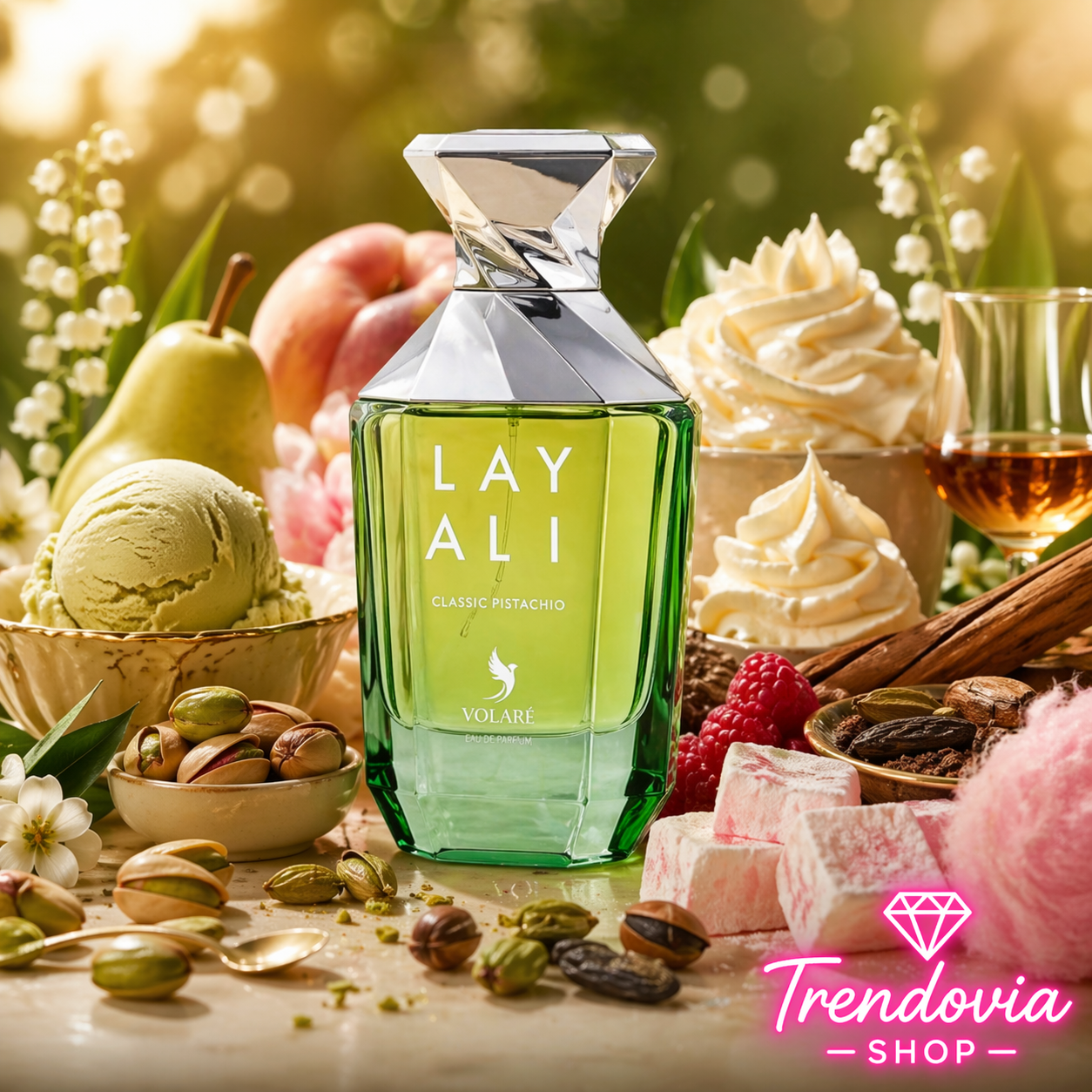 🌿 Perfume árabe Layali Classic Pistachio – Dulce gourmand con pistacho y vainilla
