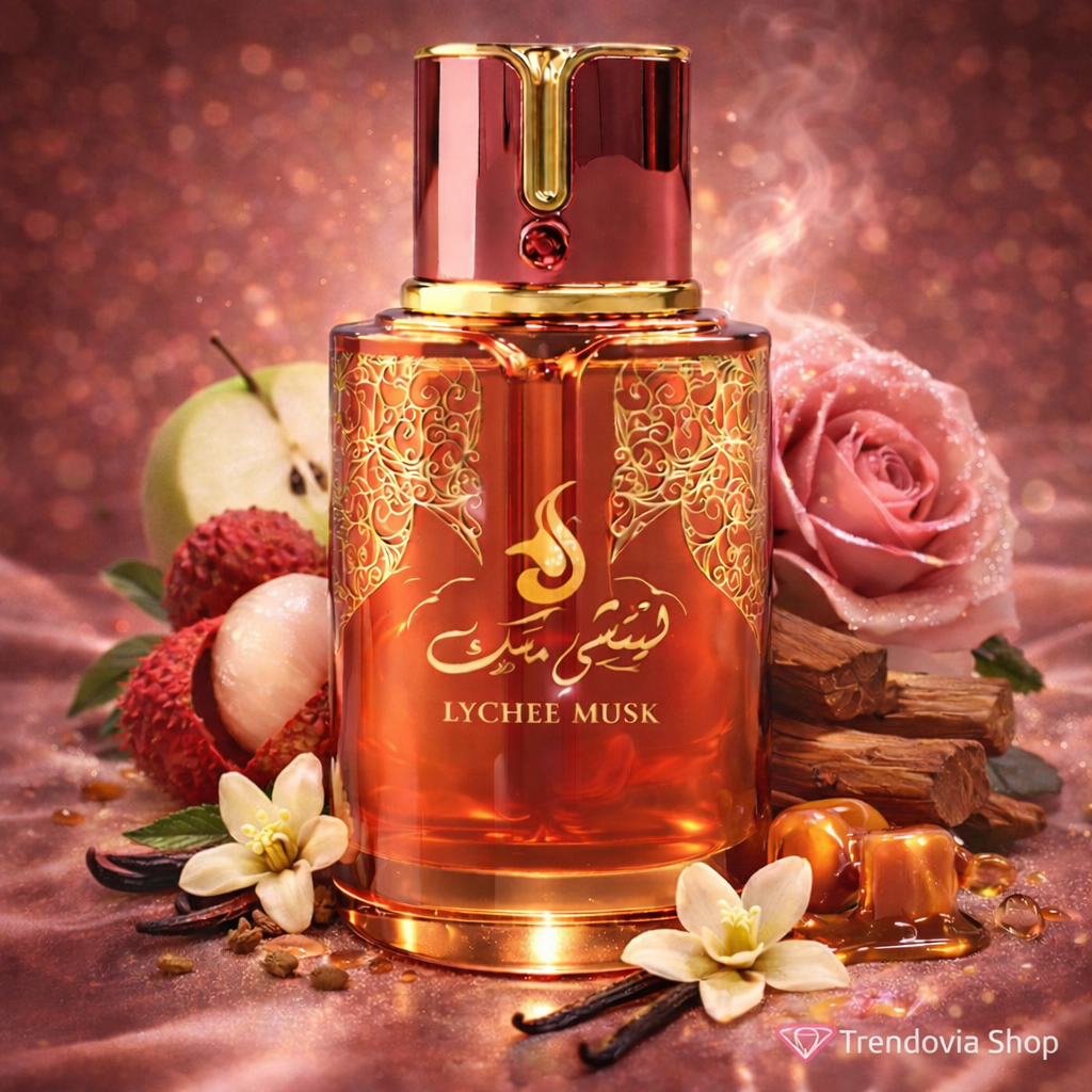 Perfume Árabe Lychee Musk Arabiyat Prestige Eau de Parfum 100 ml Unisex – Fragancia Dulce Afrutada con Lichi, Rosa y Almizcle
