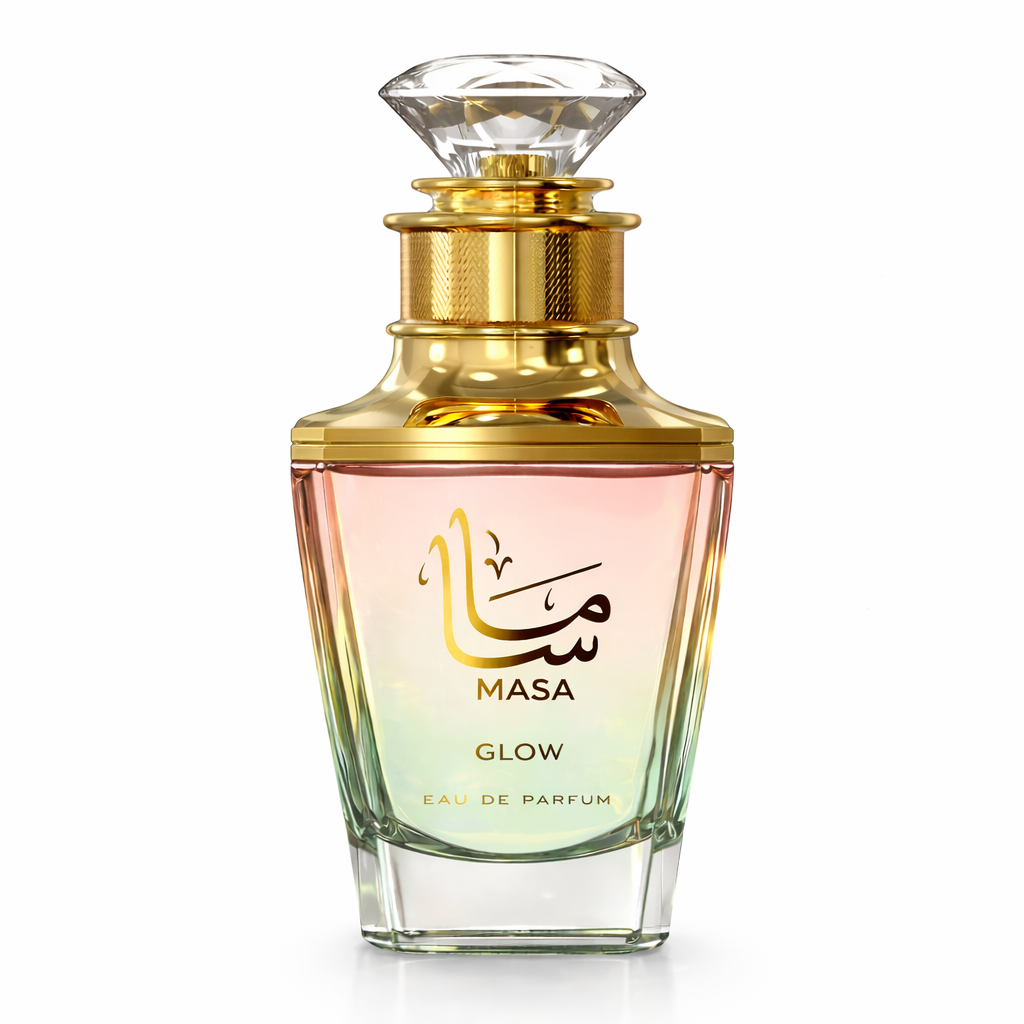 Perfume Árabe Masa Glow Amaran – Eau de Parfum 100 ml – Cítrico, Especiado y Amaderado con Bergamota, Manzana Verde y Vainilla