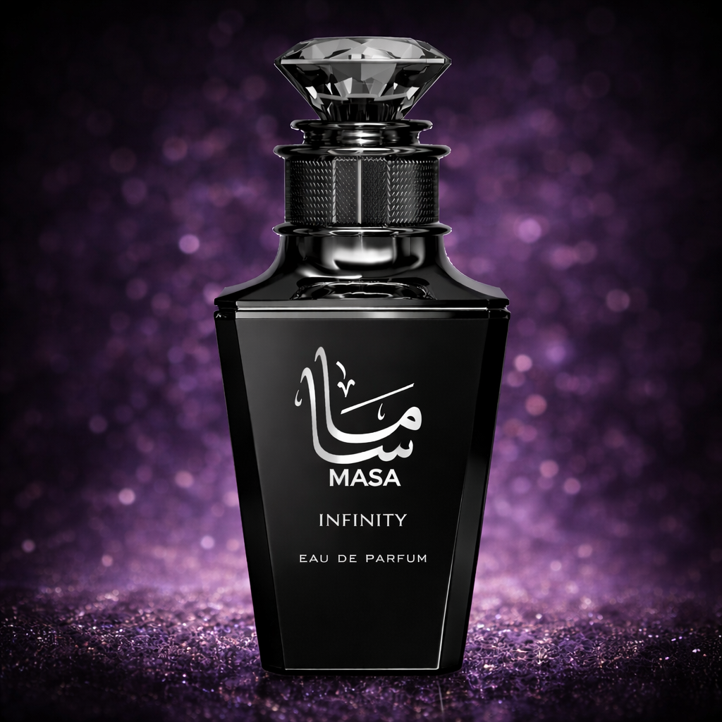 Perfume Árabe Masa Infinity Amaran – Eau de Parfum Dulce y Floral con Frutos Rojos y Rosa Damascena