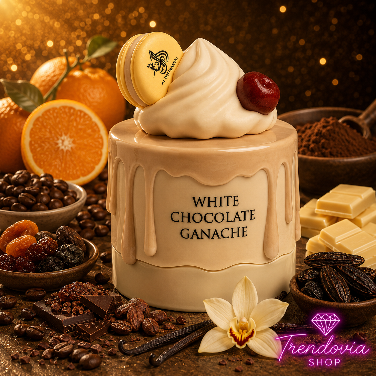 🍫🤍 Al Wataniah Munchies White Chocolate Ganache – Perfume Árabe Unisex 100 ml