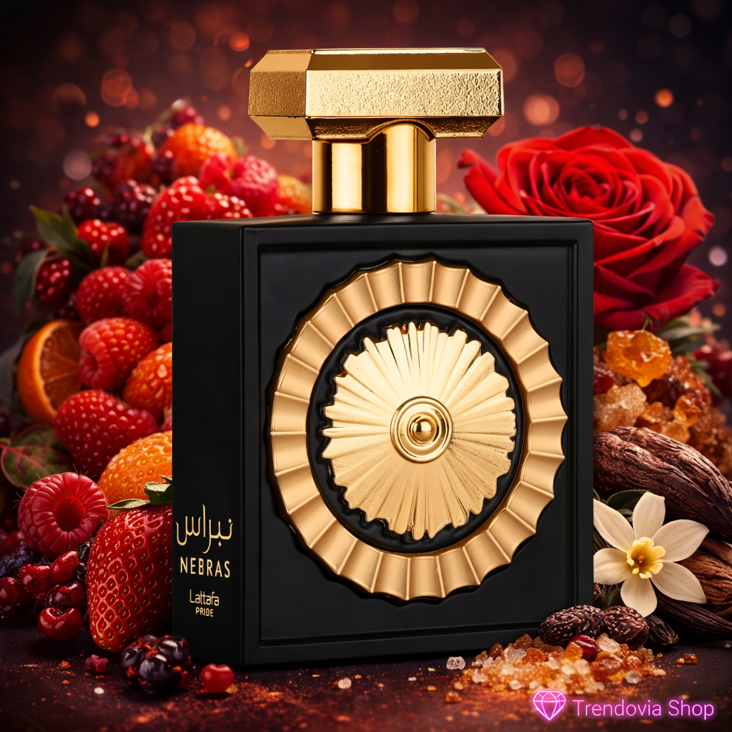 Perfume Árabe Nebras Lattafa Perfumes – Fragancia Dulce Gourmand con Vainilla, Cacao y Ámbar – Perfume Elegante Mujer / Unisex