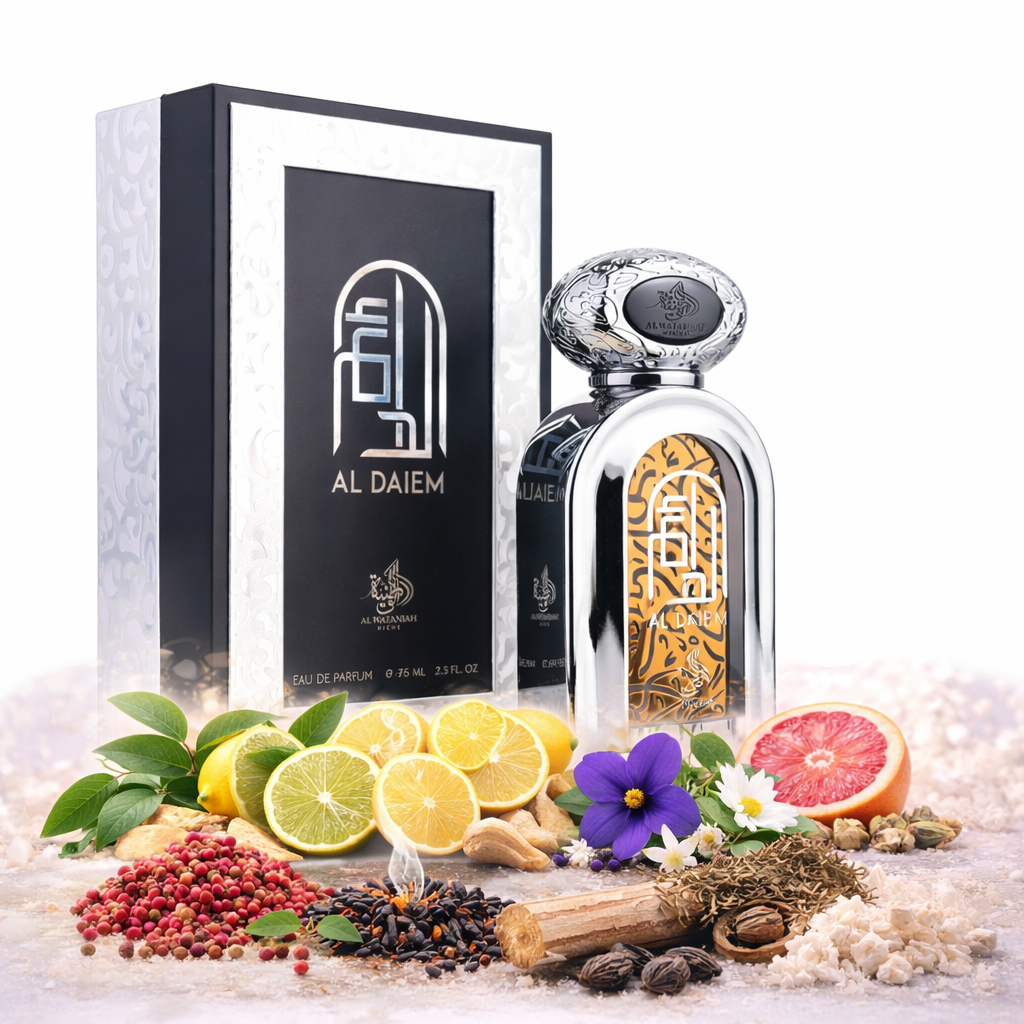 Perfume Árabe Al Daiem Al Wataniah – Eau de Parfum Unisex Intenso y Especiado con Cítricos, Incienso y Maderas – 75 ml