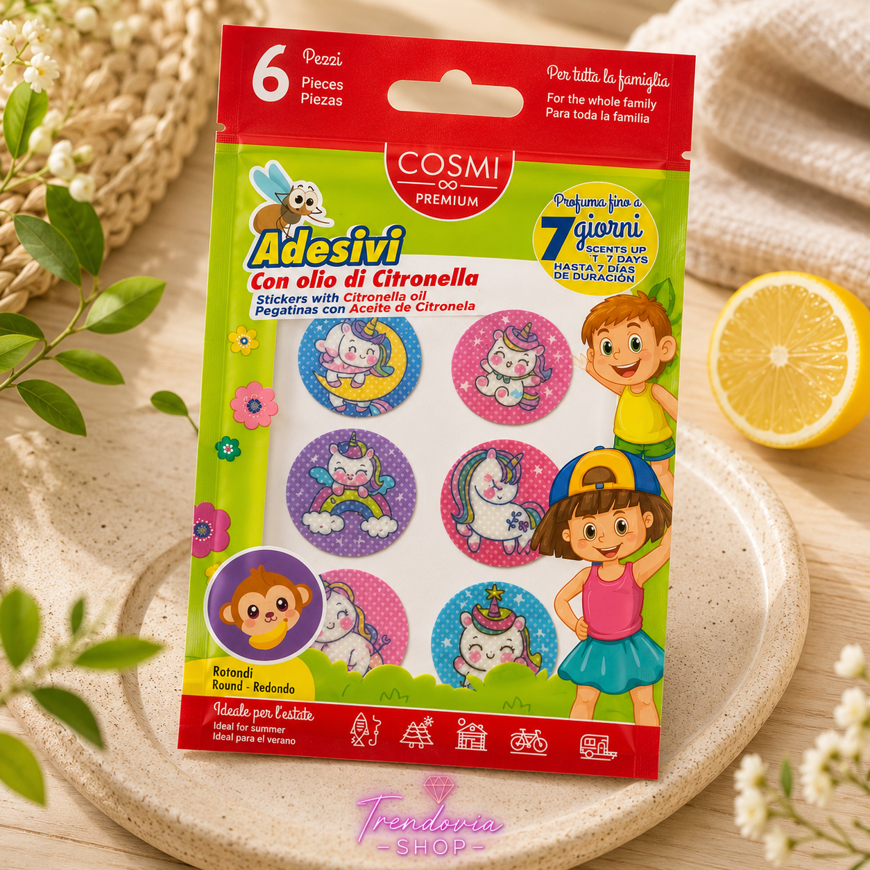 🦟✨ Parches Adhesivos de Citronela – Diseños Divertidos
