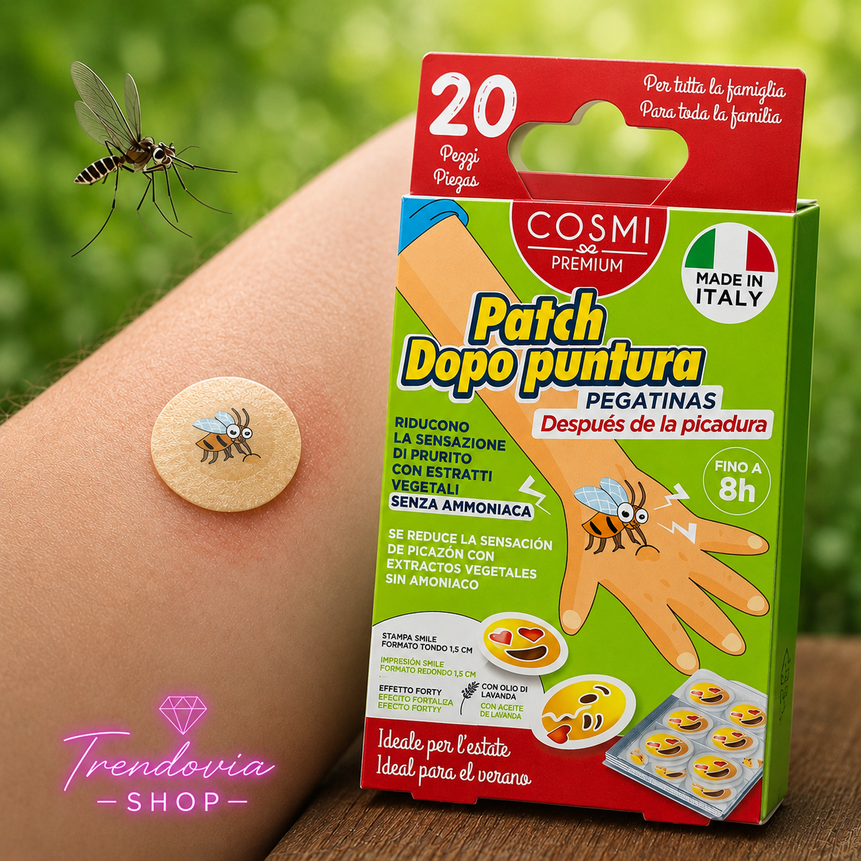 🦟✨ Parches Calmantes Post Picadura – Cosmi Premium (20 uds)