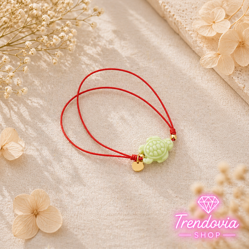 🐚✨ Pulsera Elástica de Acero con Motivo Marino y Cerámica